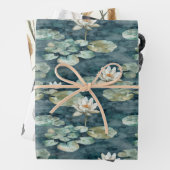 Romantische meerzwanen bruidssuikerfeest inpakpapier vel (In situ)