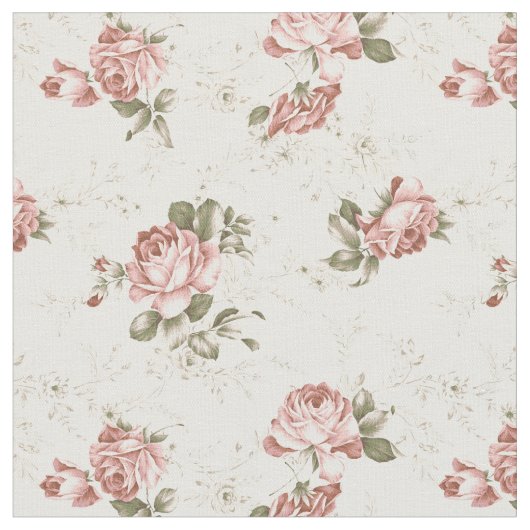 Romantische meisjes blush Rozen - witte achtergron Stof (Close Up)