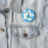 Romantische meisjesfeestje ronde button 5,7 cm (In situ)