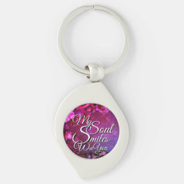 Romantische metalen sleutelhanger met citaat, klei