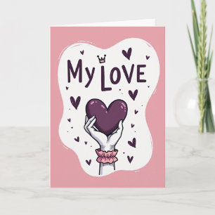 Romantische Mijn Liefde Hart Kaart