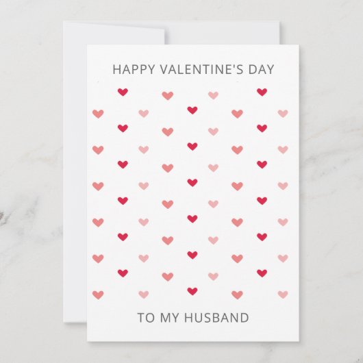 Romantische Minimale Hart Valentijnsdag Kaart (Voorkant)