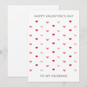Romantische Minimale Hart Valentijnsdag Kaart (Voorkant / Achterkant)