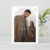 Romantische minimalistische foto bruiloft Bewaar d Kaart (Staand voorkant)