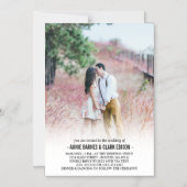 Romantische minimalistische foto bruiloft magnetische uitnodiging (Voorkant)
