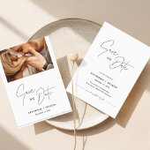 Romantische minimalistische foto Sla de datum op Kaart