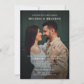 Romantische minimalistische overlay tekst 2 foto b kaart (Voorkant)