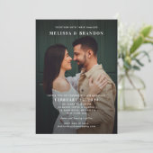 Romantische minimalistische overlay tekst 2 foto b kaart (Staand voorkant)