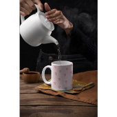 Romantische & minimalistische Schattigee roze hart Koffiemok