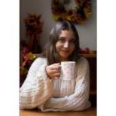 Romantische & minimalistische Schattigee roze hart Koffiemok