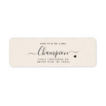 Romantische Minimalistische Script Crème Kleur Tro