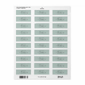 Romantische Minimalistische Script Mintgroene Trou Etiket (Full Sheet)