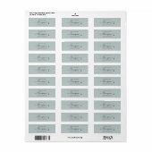 Romantische Minimalistische Script Stofblauwe Trou Etiket (Full Sheet)