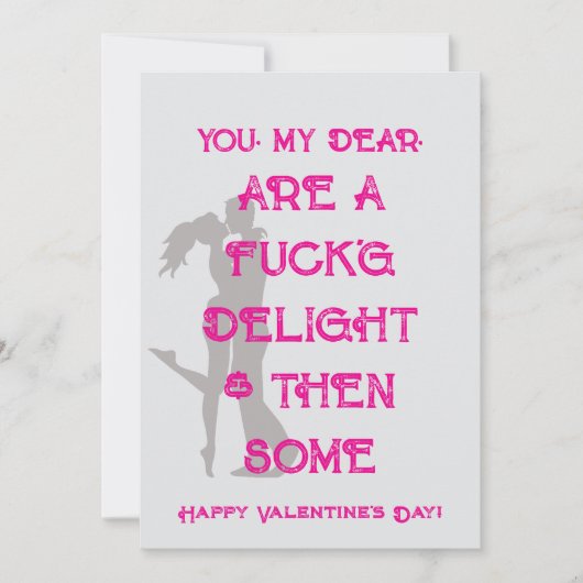 Romantische minimalistische stoute Valentijnsdag K Feestdagenkaart (Voorkant)