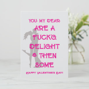 Romantische Minimalistische Stoute Valentijnsdagka Feestdagenkaart