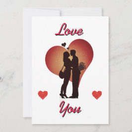 Romantische Minimalistische Valentijnskaart Feestdagenkaart