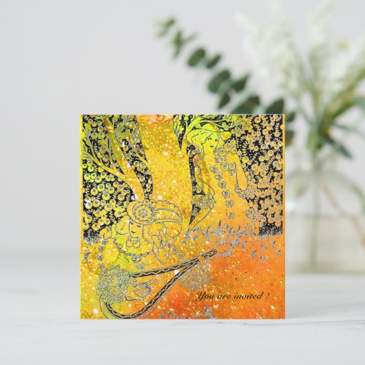 ROMANTISCHE MINNAARS, ROMANTIEK IN GELE ORANJE SPO KAART (Staand voorkant)