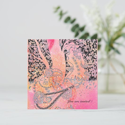 ROMANTISCHE MINNAARS, ROMANTIEK IN ROZE FUCHSIA GL KAART (Staand voorkant)