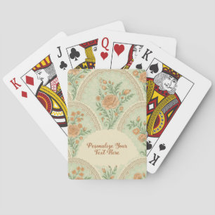 Romantische Mint Roos Vintage Victoriaans Geperson Pokerkaarten