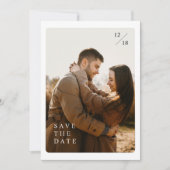 Romantische moderne Boho foto opslaan van de datum Kaart (Voorkant)
