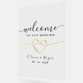 Romantische moderne bruiloft welkom acryl bord (Hoek)