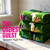 Romantische moderne Cute Unicorn monogram b Bad Handdoek