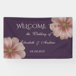 Romantische Moderne Elegante Madeliefjes Huwelijks Spandoek