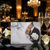 Romantische Moderne Ethische Fotobruiloft Bedankkaart