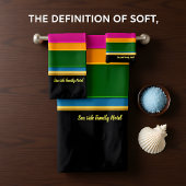 Romantische moderne kunst geometrie regenboogstrep bad handdoek