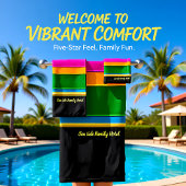 Romantische moderne kunst geometrie regenboogstrep bad handdoek