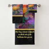 Romantische moderne met een kleurrijk vogelmonogra bad handdoek (Insitu)