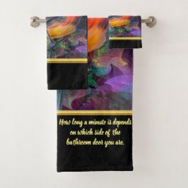 Romantische moderne met een kleurrijk vogelmonogra bad handdoek