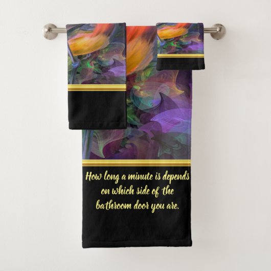 Romantische moderne met een kleurrijk vogelmonogra bad handdoek (Insitu)