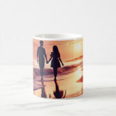 Romantische Mok Sunset Beach - Paar Silhouettet Mo (Center)