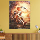Romantische momenten canvas afdruk (Insitu (Woonkamer))
