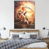 Romantische momenten canvas afdruk (Insitu (Slaapkamer))