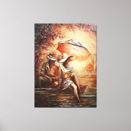 Romantische momenten canvas afdruk