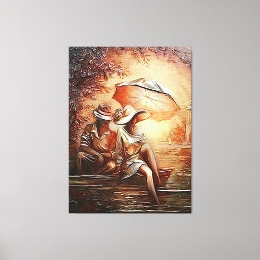 Romantische momenten canvas afdruk (Voorkant)