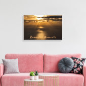 Romantische momenten foto van de zonneoceaan met t canvas afdruk (Insitu (Woonkamer))