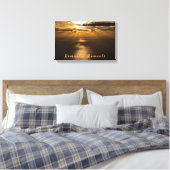 Romantische momenten foto van de zonneoceaan met t canvas afdruk (Insitu (Slaapkamer))