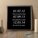 Romantische Momenten Gepersonaliseerde Data Huweli Poster<br><div class="desc">Romantische Momenten Gepersonaliseerde Data Huwelijk op Maat</div>