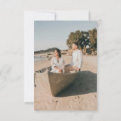 Romantische momenten moderne 3 foto bruiloft bedan bedankkaart (Achterkant)