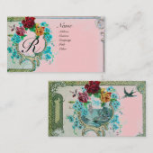 ROMANTISCHE MONOGRAM 3 VISITEKAARTJE (Voorkant / Achterkant)