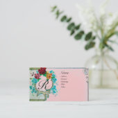 ROMANTISCHE MONOGRAM 3 VISITEKAARTJE (Staand voorkant)