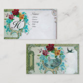 ROMANTISCHE MONOGRAM 3 VISITEKAARTJE (Voorkant / Achterkant)