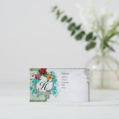 ROMANTISCHE MONOGRAM 3 VISITEKAARTJE (Staand voorkant)