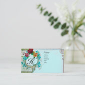 ROMANTISCHE MONOGRAM 3 VISITEKAARTJE (Staand voorkant)