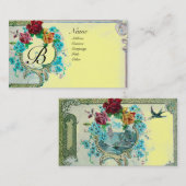 ROMANTISCHE MONOGRAM 3 VISITEKAARTJE (Voorkant / Achterkant)