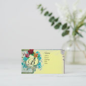 ROMANTISCHE MONOGRAM 3 VISITEKAARTJE (Staand voorkant)