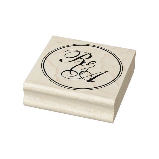 Romantische Monogram Bruiloft Rubberstempel (Stempel)